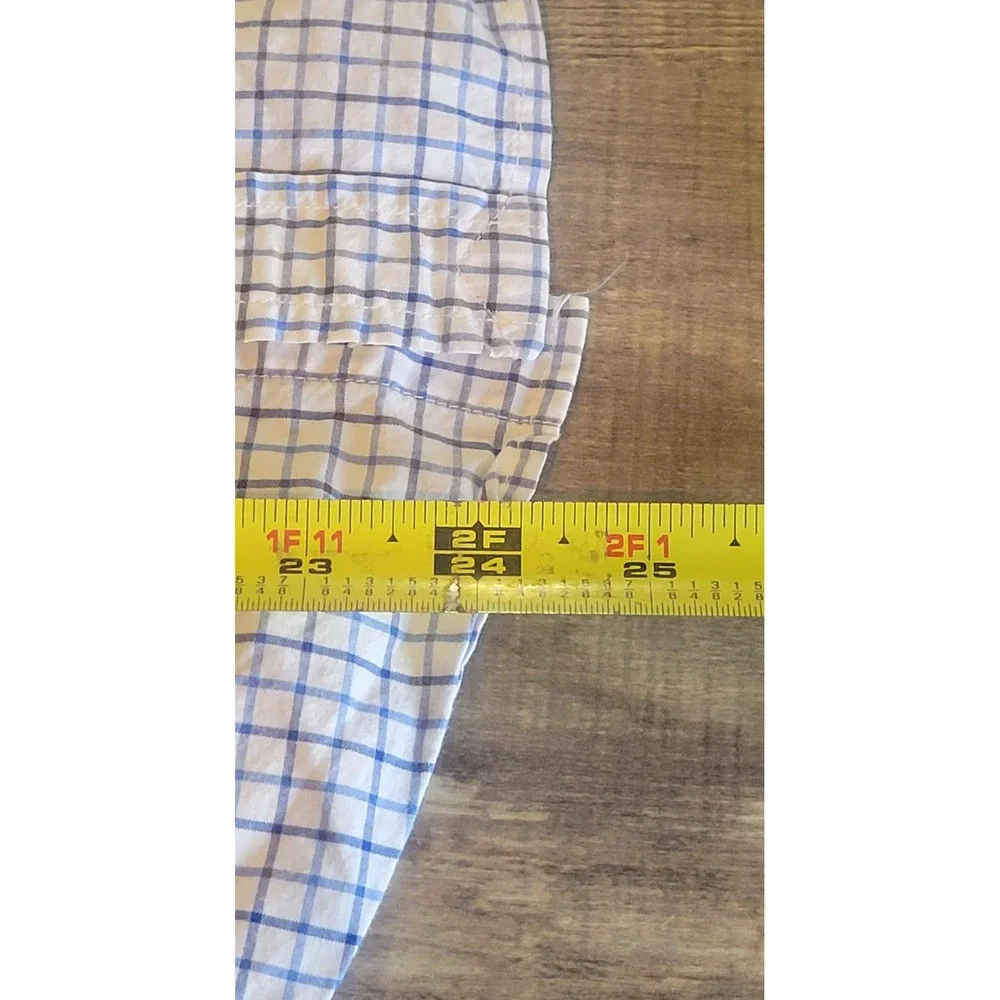 Ralph Lauren Boys Blue White Tattersall Check Button Down Shirt M 10-12 Cotton